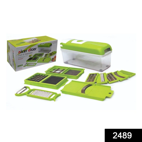 Shubh Luxmi 2489 Plastic 13-in-1 Manual Vegetable Grater,Chipser and Slicer