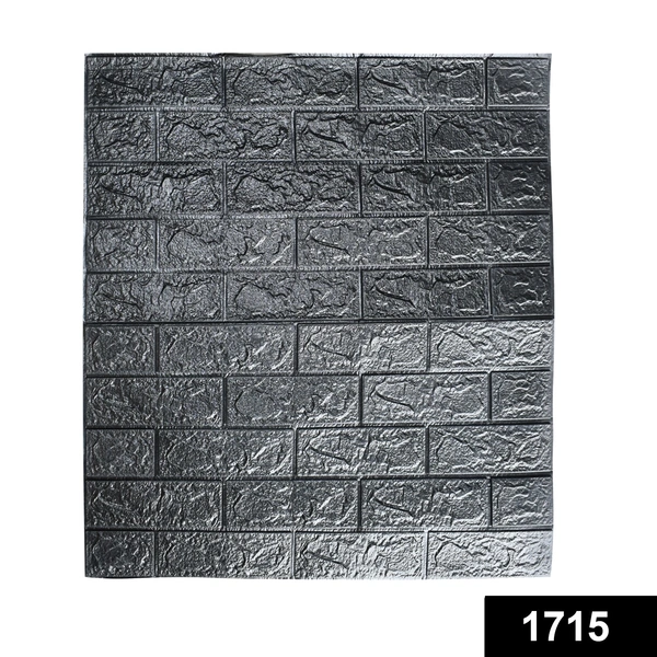 Shubh Luxmi 1715 Wall 3D Ceiling Wallpaper Tiles Panel Vinyl Stickers Self-Adhesive for Home (Black)