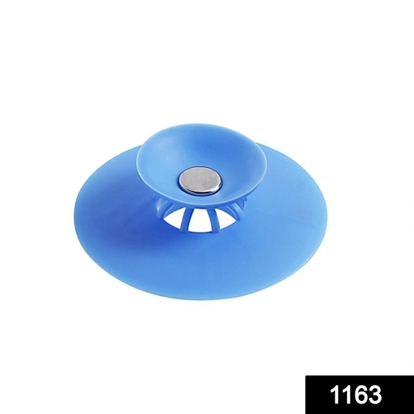 Shubh Luxmi 1163 Creative 2-in-1 Silicone Sewer Sink Sealer Cover Drainer (multicolour)