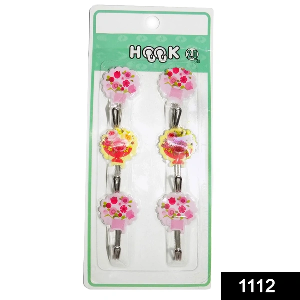 Shubh Luxmi 1112 Multipurpose Self Adhesive Plastic Wall Hooks - 6 pcs