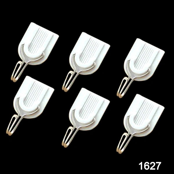 Shubh Luxmi 1627 Adhesive Sticker ABS Plastic Hook Towel Hanger for Kitchen/Bathroom