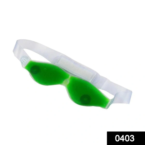 Shubh Luxmi 0403 Cold Eye Mask with Stick-on Straps (Green)