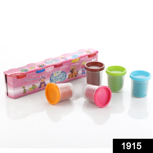 Shubh Luxmi 1915 Non-Toxic Creative 50 Dough Clay 5 Different Colors (Pack of 5 Pcs)
