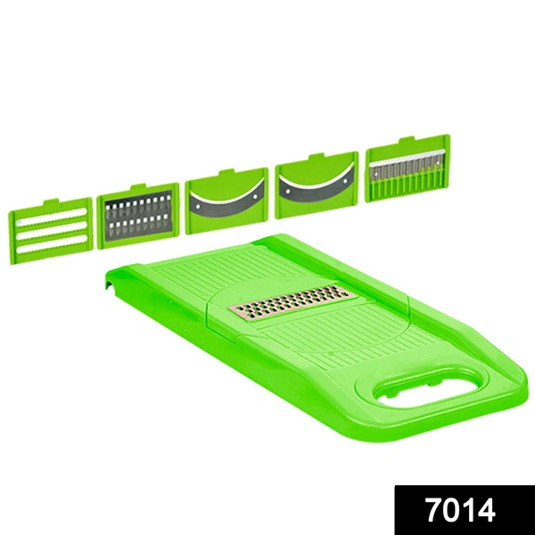 Shubh Luxmi 7014 Plastic 6 In 1 Vegetable Slicer Cutter (Multicolour)
