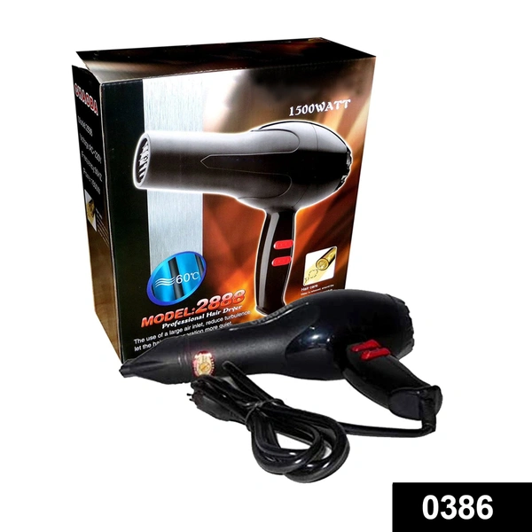 Shubh Luxmi 0386 1500 Watts Professional Hair Dryer 2888 (Black)