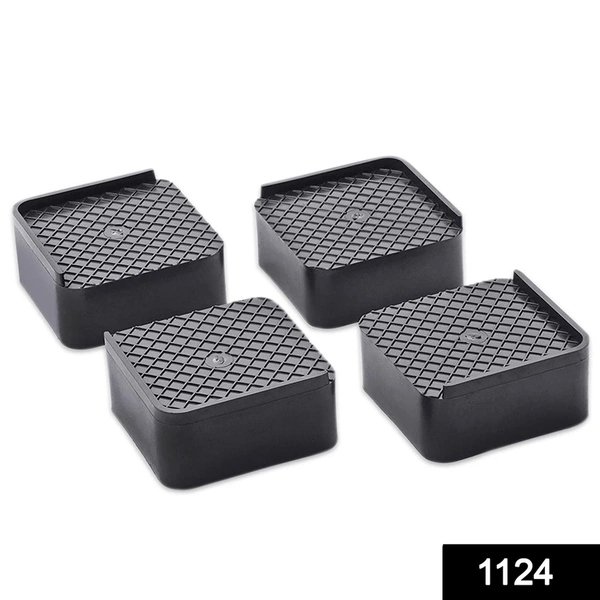 Shubh Luxmi 1124 Premium Multipurpose Heavy Duty Cupboard/Refrigerator/Sofa Base Stand - Set of 4 Pcs