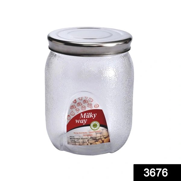 Shubh Luxmi 3676 Mason Jar with Airtight lids (1000 ml) (multicolour)