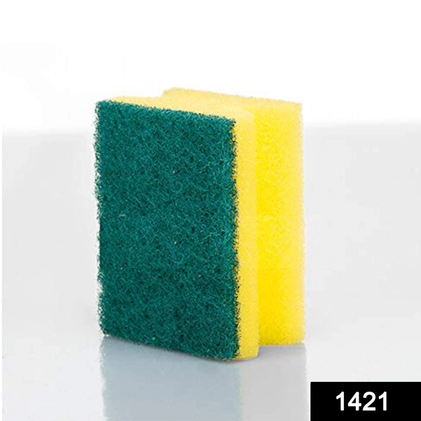 Shubh Luxmi 1421 Scrub Sponge 2 in 1 Pad for Kitchen, Sink, Bathroom Cleaning Scrubber