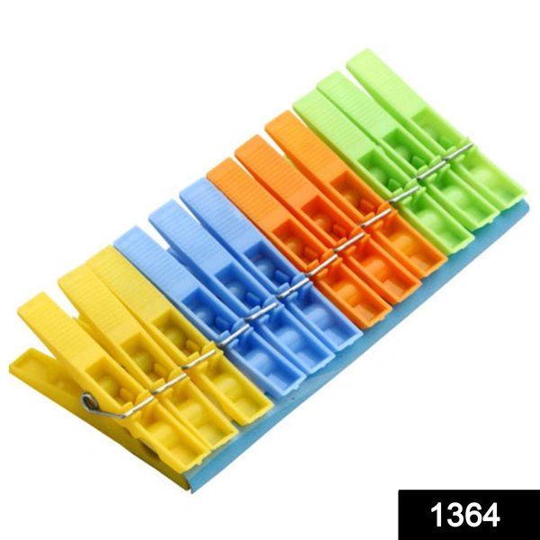 Shubh Luxmi 1364 Multipurpose 12 Pcs Cloth Clips (Multicolour)