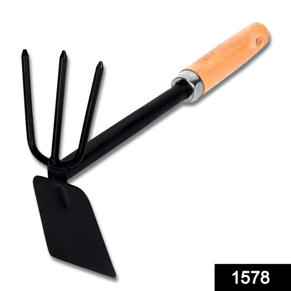 Shubh Luxmi 1578 2 in 1 Double Hoe Gardening Tool with Wooden Handle