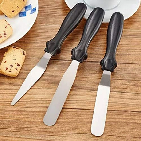 Shubh Luxmi 1126 Multi-function Cake Icing Spatula Knife - Set of 3 Pieces
