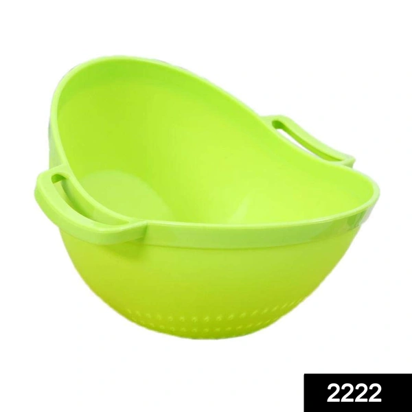 Shubh Luxmi 2222 Multipurpose Fruit Vegetable Strainer Colander Bowl with Handle