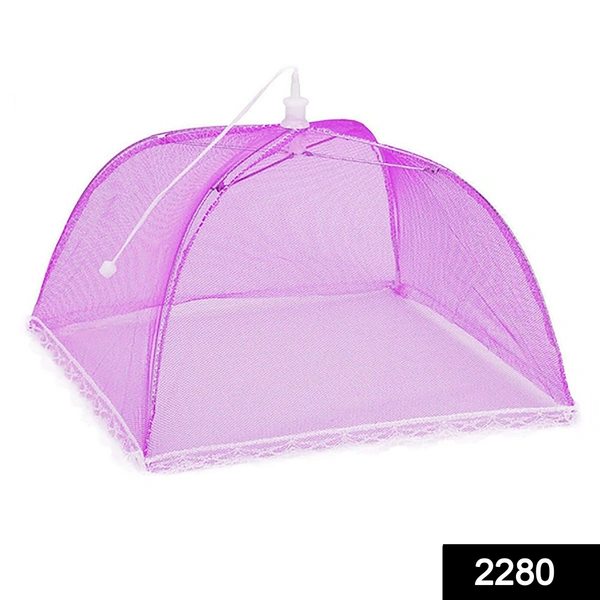 Shubh Luxmi 2280 Food Covers Mesh Net Kitchen Umbrella Practical Home Using Food Cover (Multicolour)