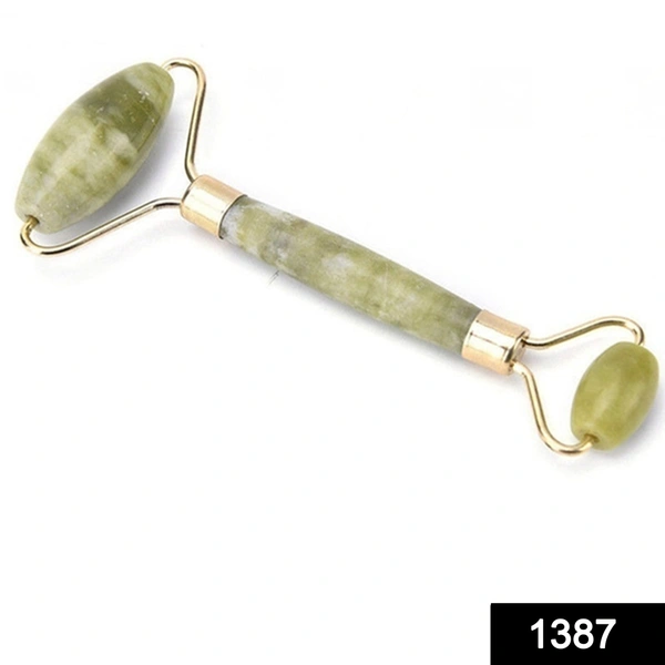 Shubh Luxmi 1387 Smooth Facial Roller & Massager Natural Massage Jade Stone
