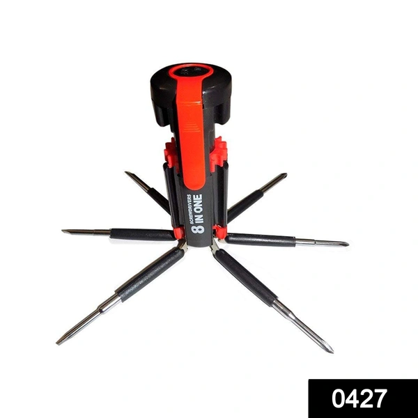 Shubh Luxmi 0427 08 in 1 Multi-Function Screwdriver Kit with LED Portable Torch