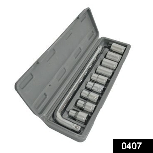 Shubh Luxmi 0407 -10 pc, 6 pt. 3/8 in. Drive Standard Socket Wrench Set