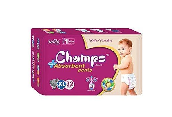Shubh Luxmi 0957 Premium Champs High Absorbent Pant Style Diaper Extra Large(XL) Size, 46 Pieces (957_XLarge_46)