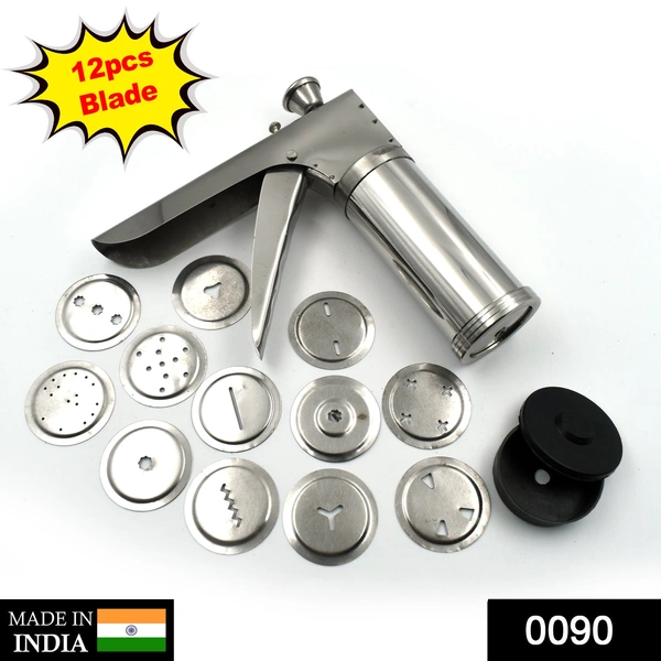 Shubh Luxmi 0090 Kitchen Press Set 12 pcs, Silver (Kitchen_Press)