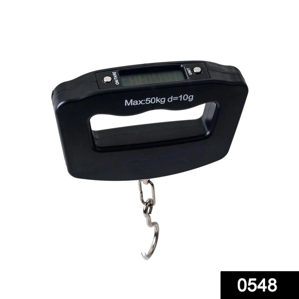 Shubh Luxmi 0548 Black Digital Portable Luggage Scale with LCD Backlight (50 kg)