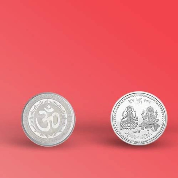 Shubh Luxmi 0866 Silver color Coin for Gift & Pooja (Not silver metal)