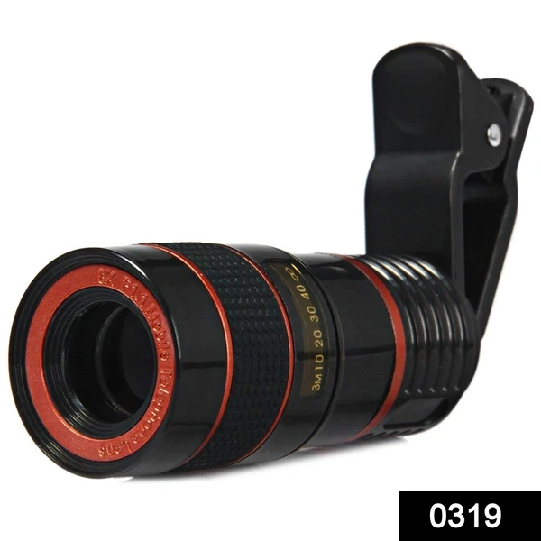 Shubh Luxmi 0319 Clip-on 8X Optical Zoom Telescope Phone Camera Lens