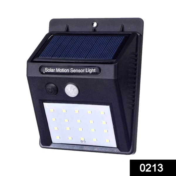 Shubh Luxmi 0213 Solar Security LED Night Light for Home Outdoor/Garden Wall (Black) (20-LED Lights)
