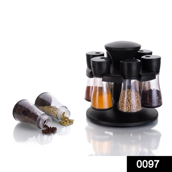 Shubh Luxmi 0097 Revolving Plastic Spice Rack Masala Organiser (8 Pcs)