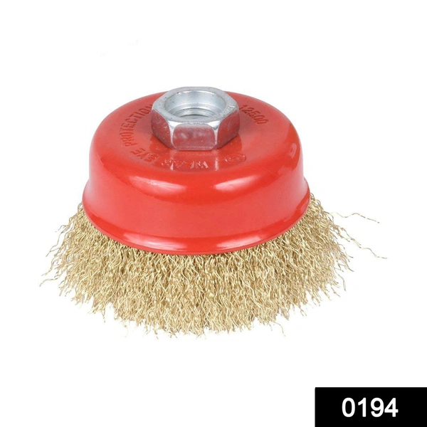 Shubh Luxmi 0194 Wire Wheel Cup Brush (Gold)