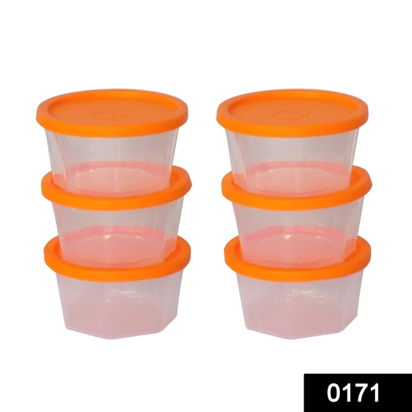 Shubh Luxmi 0171 Plastic Container Set, 200ml, Set of 6