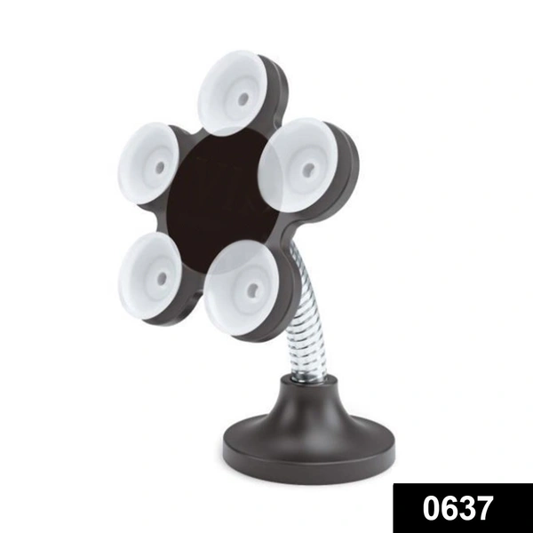 Shubh Luxmi 0637 -360 Rotatable Flower Shape Cellphone Holder (Multicolored With Box))
