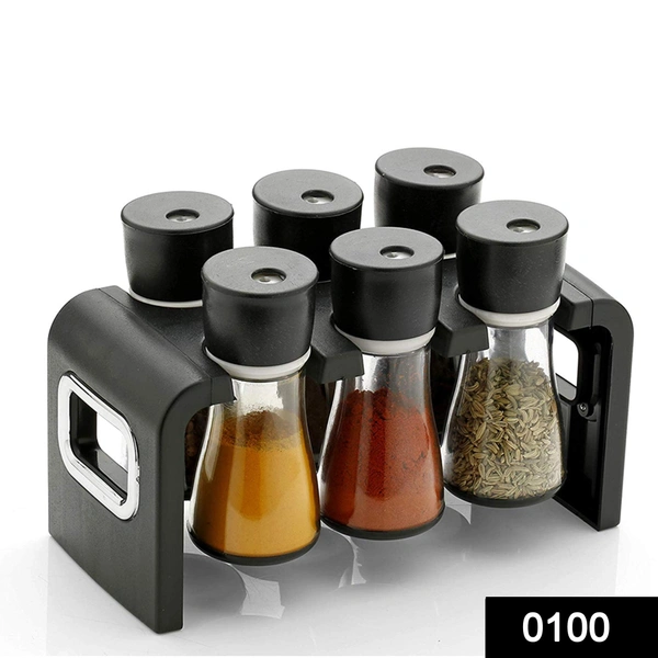 Shubh Luxmi 0100 Plastic Spice Rack Masala Organiser (6 Pcs)