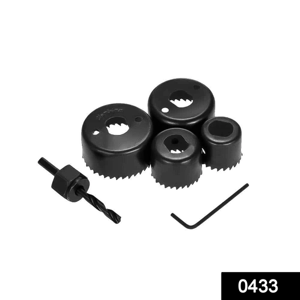 Shubh Luxmi 0433 Hole Saw Set Drill Bit set 32mm/38mm/44mm/54mm (6 pcs)