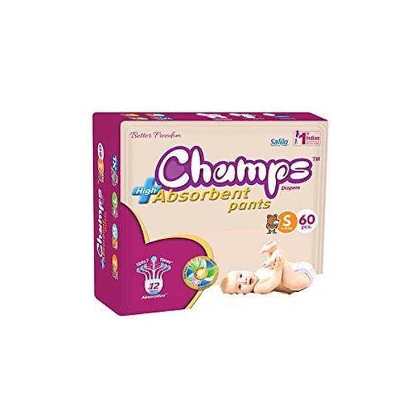 Shubh Luxmi 0951 Premium Champs High Absorbent Pant Style Diaper Small Size, 60 Pieces (951_Small_60)
