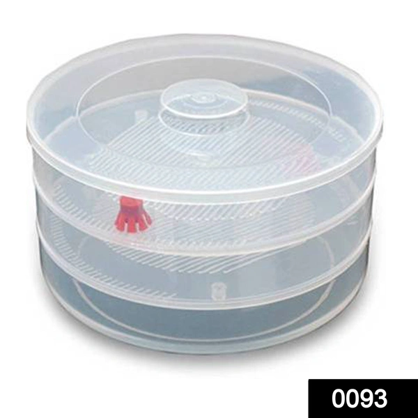 Shubh Luxmi 0093 Plastic 3 Compartment Sprout Maker, White
