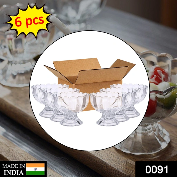 Shubh Luxmi 0091_Serving Dessert Bowl Ice Cream Salad Fruit Bowl - 6pcs Serving Dessert Bowl Ice Cream Salad Fruit Bowl - 6pcs
