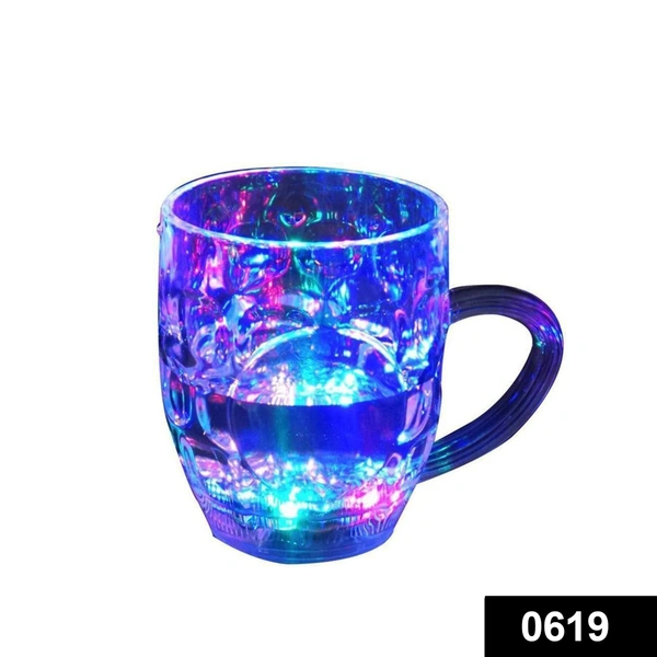 Shubh Luxmi 0619 Led Glass Cup (Rainbow Color)
