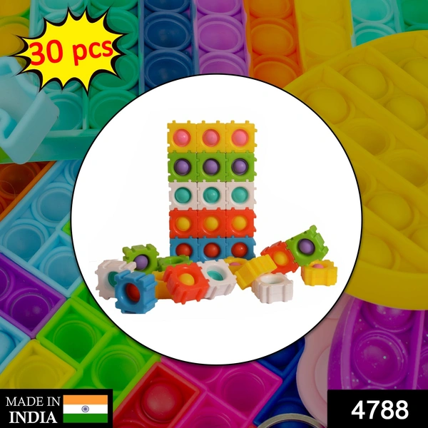 Shubh Luxmi 4788 Popit Puzzle Game 30Pc used by kids and children’s for playing and enjoying etc. - multi coloured, 240