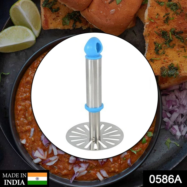 Shubh Luxmi 0586A Stainless Steel Potato Masher, PauBhaji Masher - multi coloured, 500