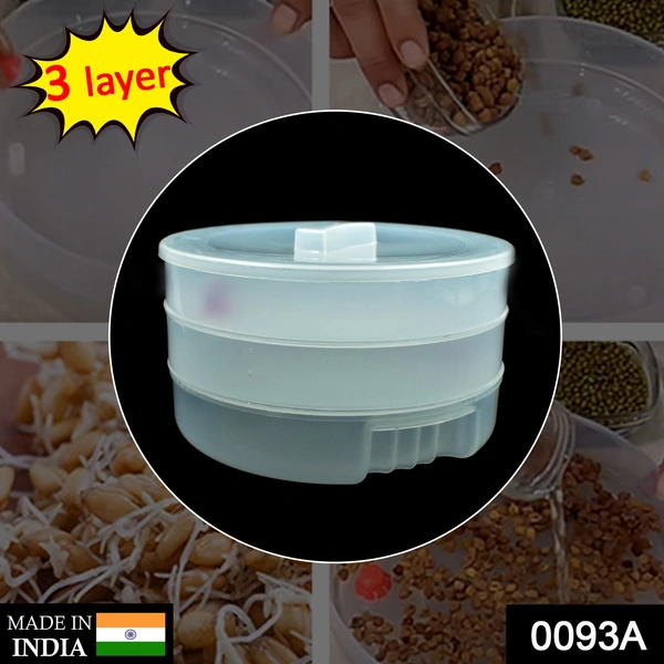 Shubh Luxmi 0093A Sprout Maker 3 Bowl Sprout Maker for Home (3 Layer) - multi coloured, 890
