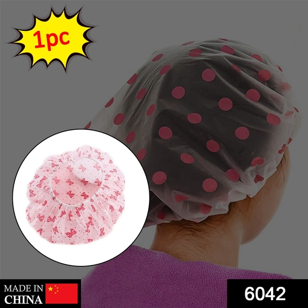 Shubh Luxmi 6042 Waterproof Shower Cap Reusable Bath Caps - multi coloured, 122