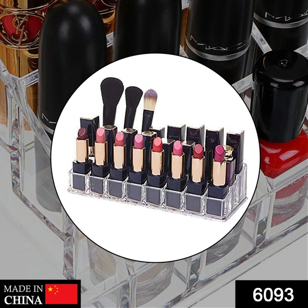 Shubh Luxmi 6093 Acrylic Multi Purpose Lipstick Cosmetics Stand Display Holder 24 Section - multi coloured, 286