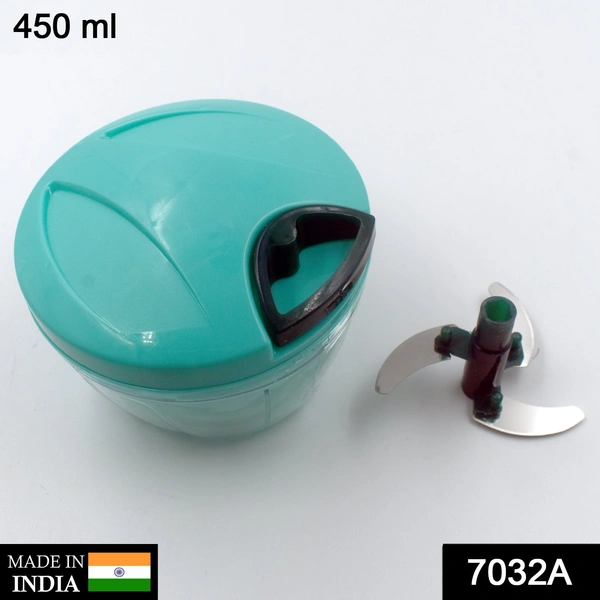 Shubh Luxmi 7032A Manual Hand Held Vegetable Chopper, Cutter, Slicer with Storage Lid - 450 ml - multi coloured, 458