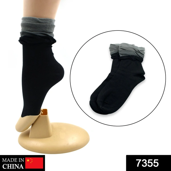 Shubh Luxmi 7355 Socks Breathable Thickened Classic Simple Soft Skin Friendly - multi coloured, 154
