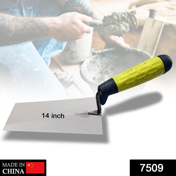 Shubh Luxmi 7509 Square Head Professional Render Plastering Trowel, Smooth Trowel 14 Inch - multi coloured, 1057