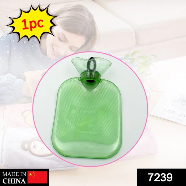Shubh Luxmi 7239 Transparent Personal Care Rubber Hot Water Heating Pad Bag for Pain Relief (Small) - multi coloured, 234