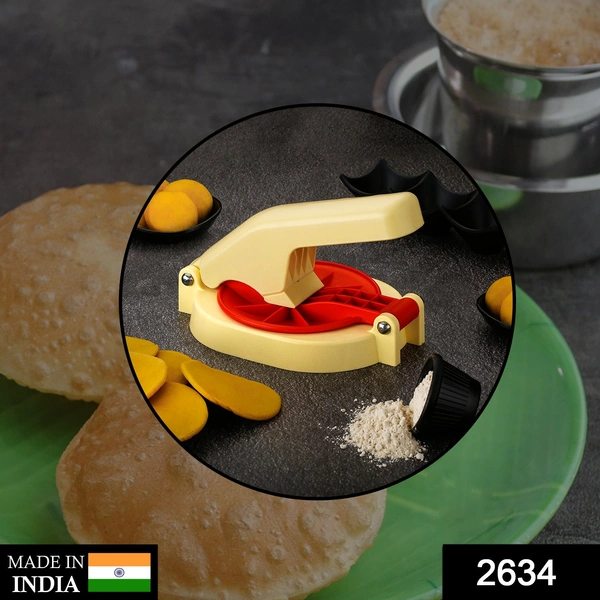 Shubh Luxmi 2634 Plastic Material Puri Press Maker With Handle Manual Roti Press Maker - multi coloured, 1100