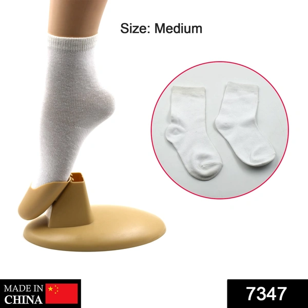 Shubh Luxmi 7347 School Girl Student Wearing White Socks (1Pair) - multi coloured, 72