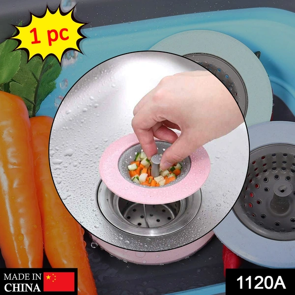 Shubh Luxmi 1120A Silicon Sink Strainer Kitchen Drain Basin Basket Sink Drainer - multi coloured, 107