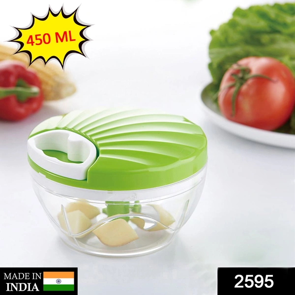 Shubh Luxmi 2595 2in1 Speedy Chopper With 450ML Capacity Easy to Chop Vegetable - multi coloured, 450