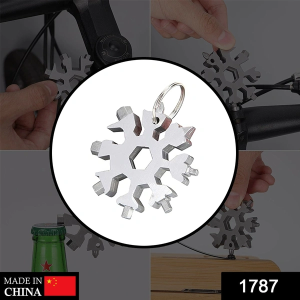 Shubh Luxmi 1787 Snowflake Multi-Tool Stainless Steel Snowflake Bottle Opener - multi coloured, 82